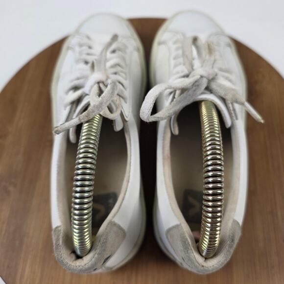 Veja Leather Shoes Womens Size 7 EU 38 White‎ Low Top Lace Up Casual Sneakers - Picture 9 of 16